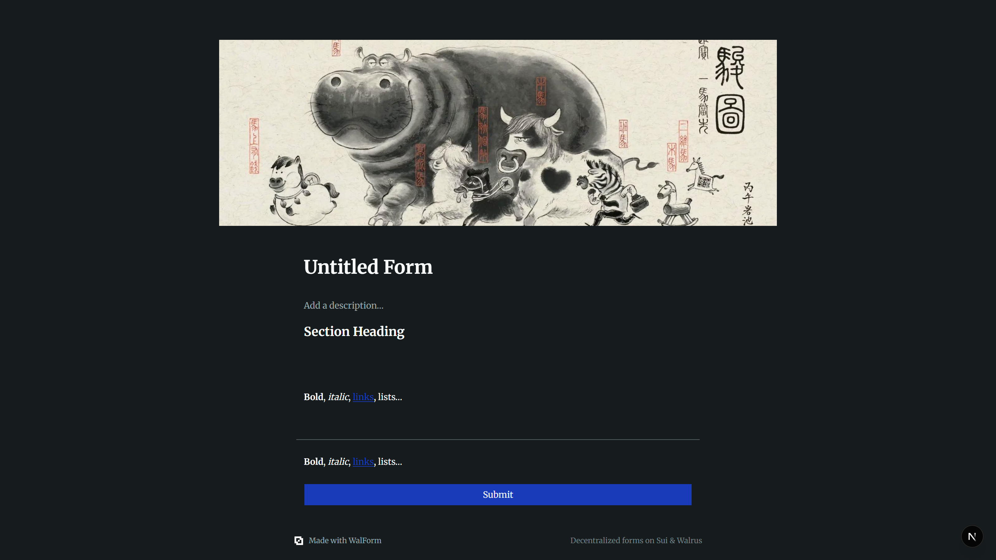 WalForm screenshot 2